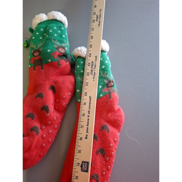 Christmas Reindeer Non-Slip Fuzzy Socks - Picture 3 of 4